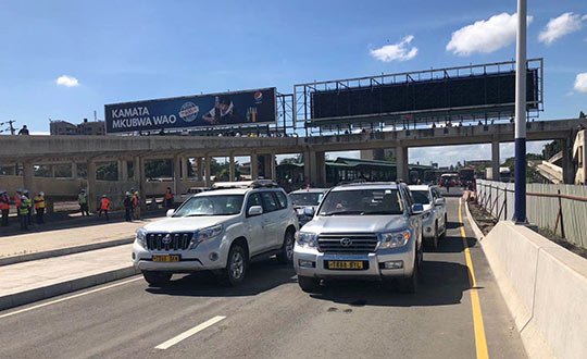 HENGMU Solar Road Studs Set for Installation at Ubengo Overpass Tanzania