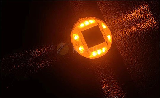 Solar Powered LED Road Studs on Rural Roads