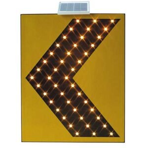 Solar-Powered Linear Guide Traffic Sign