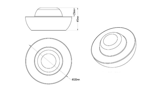 Glass road stud NK-1010