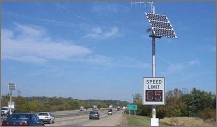 solar speed limited sign